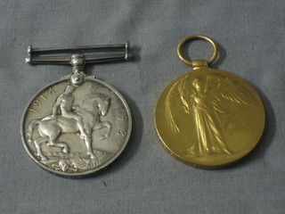 A pair comprising British War medal and Victory medal to T.Z 1112 R Hetherington Able Bodied Royal Naval Volunteer Reserve