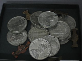 9 various Attendance medals together with 2 unofficial Coronation medals