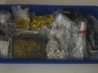 A collection of costume beads etc
