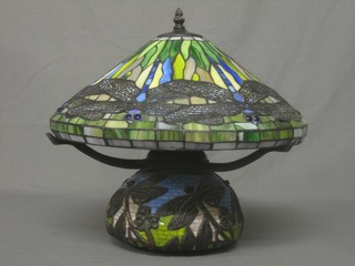 A Liberty style table lamp decorated dragonflies 17"