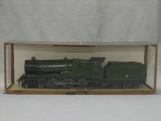 A pressed metal model of The Great Western Railway Locomotive and tender King Richard I 22"