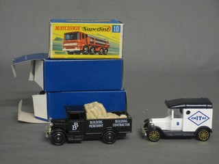 A Matchbox Super Fast pipe truck no.10 boxed, together with 2 Corgi Cameo models boxed (3)