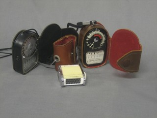 A Sixon light meter with case together with a  Weston Euromaster light meter, cased and a Weston Master II light meter with case