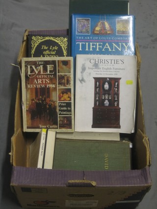 A collection of books relating to antiques