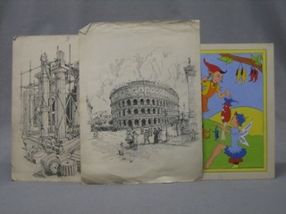 A collection of various childrenÂ’s prints etc