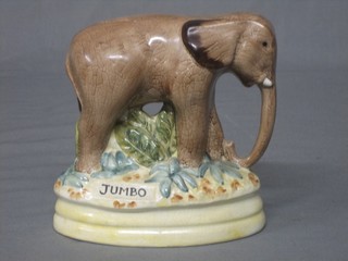 A reproduction Staffordshire figure of an elephant 6"