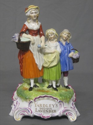 A pottery advertising figure group for Yardleys 11" (f and r)
