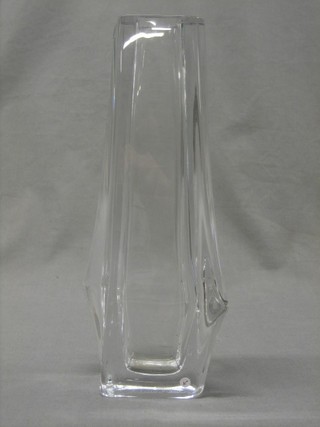 A Daum clear glass vase 12"