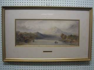W Nicholson, watercolour "Welsh Lake Scene" 8" x 14"