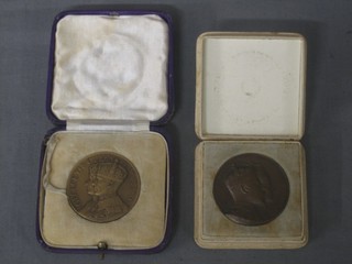 An Edward VII Newcastle Upon Tyne bronze Coronation medallion and a George VI bronze Coronation medallion