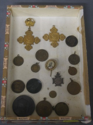 2 Edward VII unofficial Coronation medals together with 15 Edward VII related items