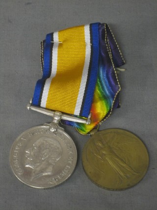 A pair British War medal and Victory medal to G-5334 Pte. P Bishop The Queens Regt.