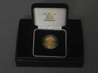 An Elizabeth II 2005 gold proof sovereign, cased