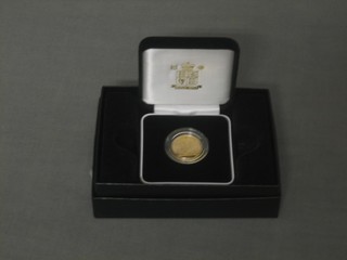 A 2007 Elizabeth II gold proof sovereign, cased