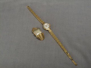 A lady's Doxa wristwatch contained in a gilt metal case and a lady's Oris wristwatch in a gilt metal case