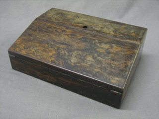 A Victorian coromandel writing slope with hinged lid 14" (requires some attention)