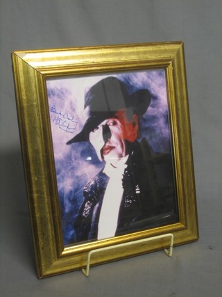 A signed coloured photograph of Michael Crawford as The Phantom of The Opera 9 1/2" x 8 1/2"