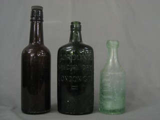8 various old glass bottles