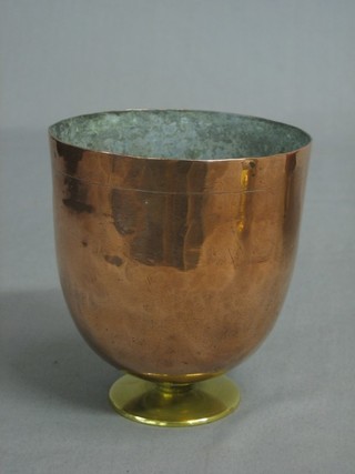 A 19th Century copper and brass dome shaped ice cream or jelly mould marked Jones Brothers Down Street 4"