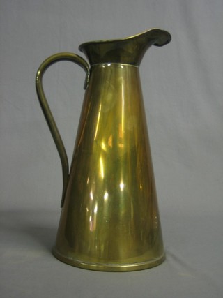 A waisted brass jug 14"