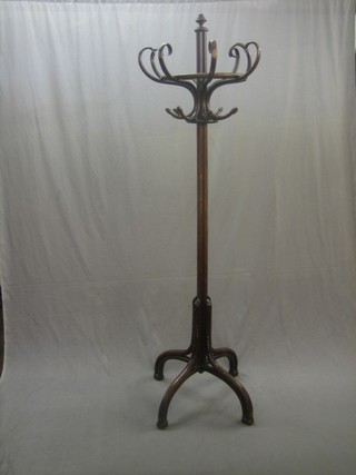 A cafe style bentwood coat stand