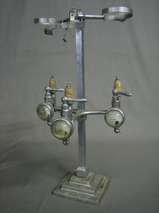 An Art Deco chromium plated 3 tier optic