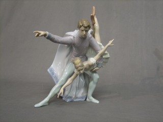 A Lladro figure in the form of a ballet dancer and ballerina, the base impressed 3674 H30 S 11"