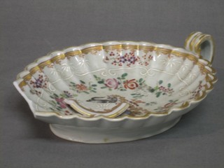 A 19th Century scallop shaped armorial dish 7" (f)