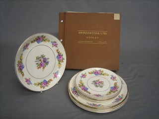 A Swinnerton's Ltd Hanley pattern book together with 5 2 tier cake stands contained therein