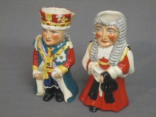 A Wedgwood character jug number 777 - Lord Chief Justice 7" and 1 other Prince Order of the Thistle (f and r) 7"