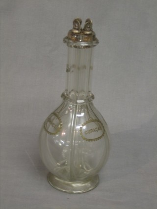 An Edwardian French 4 bottle decanter by Humphrey Taylor of London