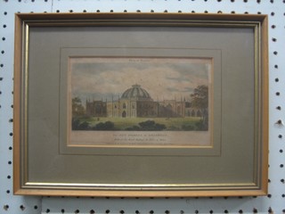 After W Parden, an 18th/19th Century coloured print "The New Stables at Brighton" 3" x 7"