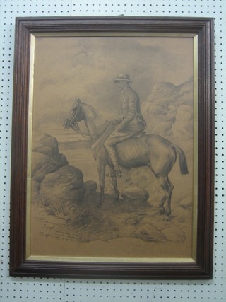 A mounted coloured print "Lieutenant Colonel F Michael Remmington" 24" x 18"
