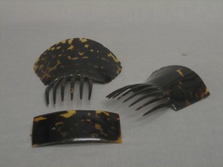 A tortoiseshell hair slide and 2 others