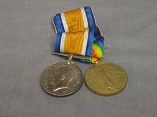 A pair British War medal and Victory medal to 45919 Pte. C J Hoad Royal Sussex Regt. complete with paper carton