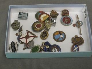 22 various enamelled badges