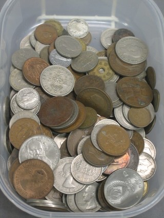 A collection of British and other coins