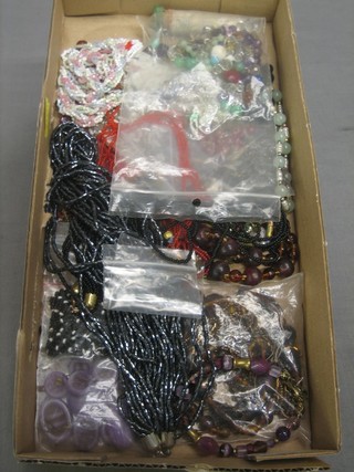 A collection of glass beads etc