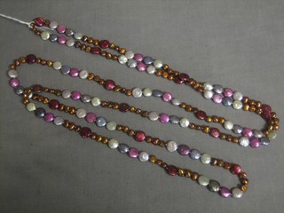 A string of multi-coloured fresh water pearls