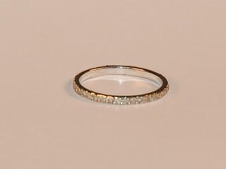 A lady's 18ct white gold full eternity ring, approx 0.46ct