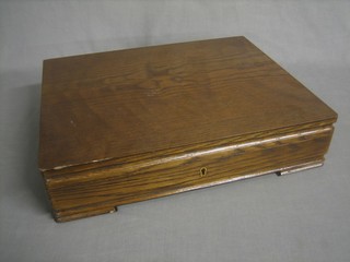 An oak Mappin & Webb canteen box