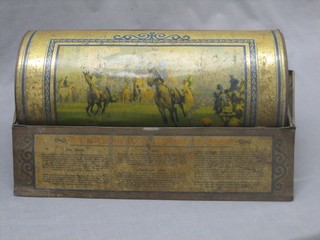 A painted pressed metal model Tombola Horse Racing Game 19"