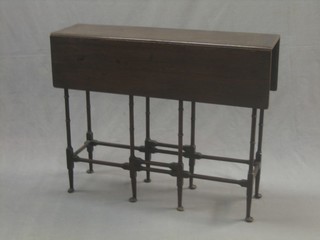 A 19th Century mahogany drop flap spiders gateleg tea table 33"