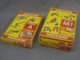A Meccano M1 set and a Meccano A set, boxed