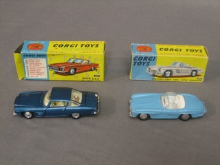 A Corgi Mercedes Benz 300SL Roadster 303 together with a Ghia L64 204 both boxed 