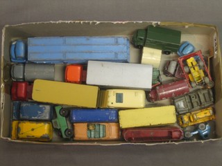 A Matchbox car transporter, a Lesney Jennings cattle truck and other various cars etc