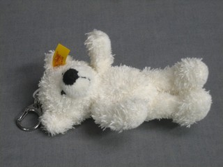 A modern Steiff key ring teddybear with ear tag marked 111785 5"