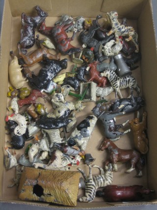 A collection of various Britains farm yard animal figures