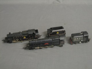 A Hornby O gauge locomotive - Princess Elizabeth (no tender), a Triang locomotive R59 with tender and a Hornby diesel shunter marked Docklands Authority (3)