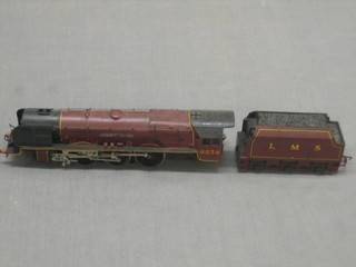 A Hornby locomotive - The Duchess of Abercorn complete with  tender in LMS livery 